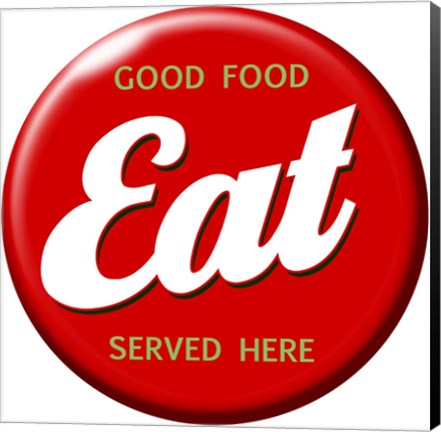 Framed EAT Button Print