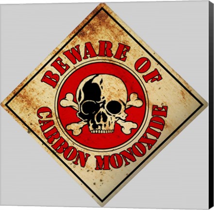 Framed Beware Carbon Monoxide Print
