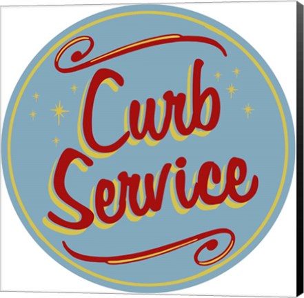 Framed Curb Service Round Print
