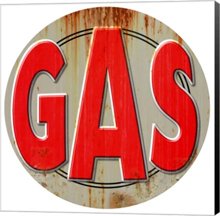 Framed Gas Distressed Print