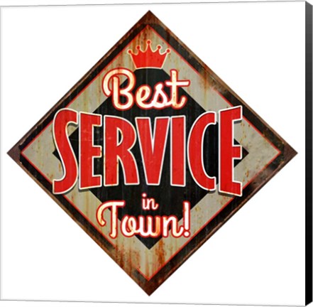 Framed Best Service Diamond Print