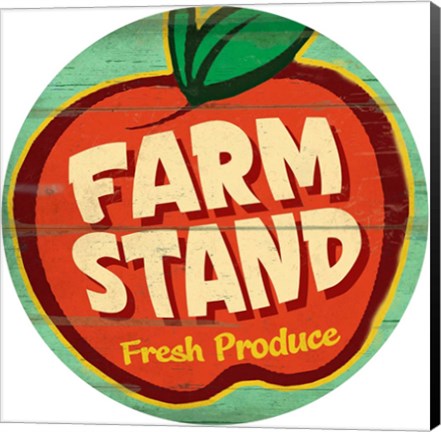 Framed Farm Stand Round Print