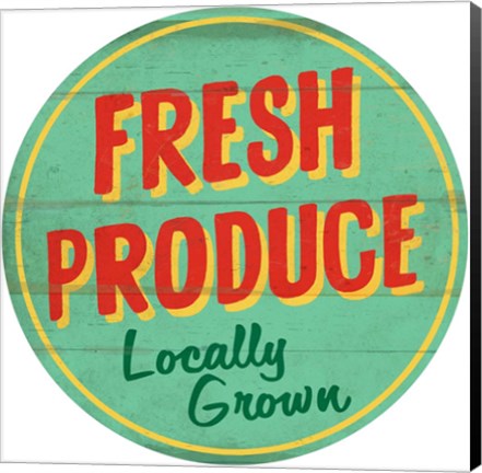 Framed Fresh Produce Round Print