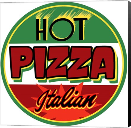 Framed Hot Pizza Round Print
