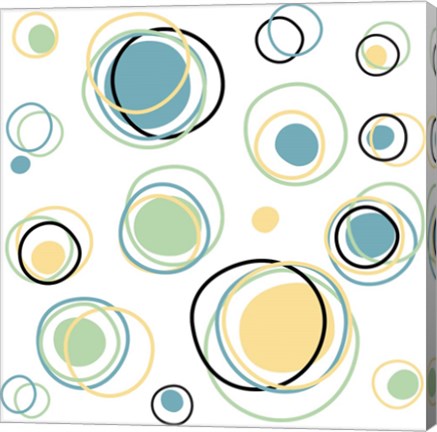 Framed Retro Circle 1 Print