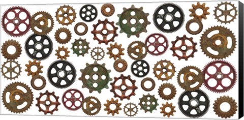 Framed Gears Print