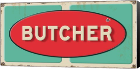 Framed Butcher Embossed Print