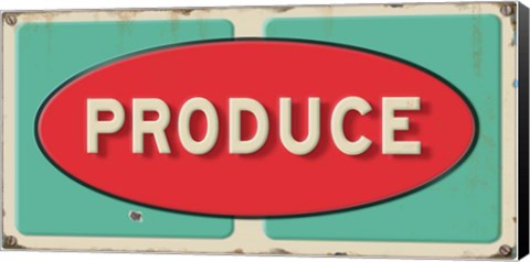 Framed Produce Embossed Print