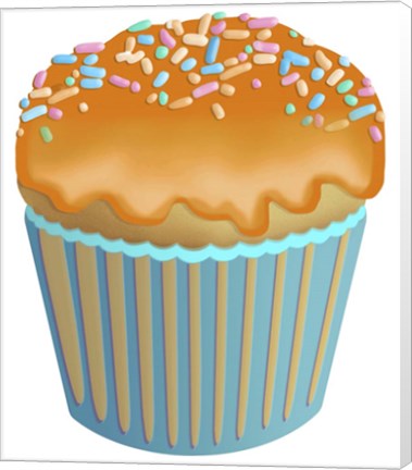 Framed Pumpkin Cupcake Print