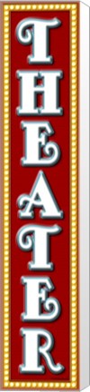 Framed Theater Marquee Vertical Print