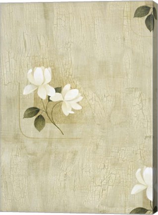 Framed White Flowers 1 Print
