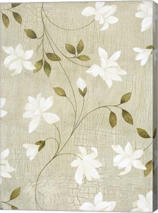Framed White Flowers 2 Print