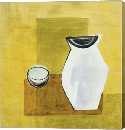 Framed Jug and Lemon 2 Print