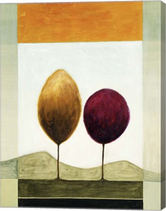 Framed Lollipop Trees 1 Print