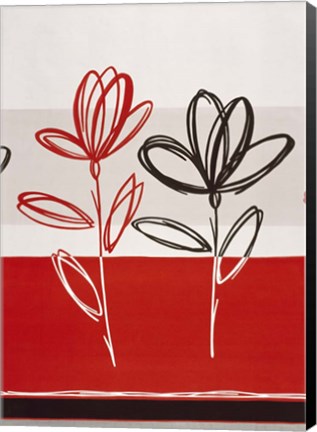 Framed Red Abstract 5 Print