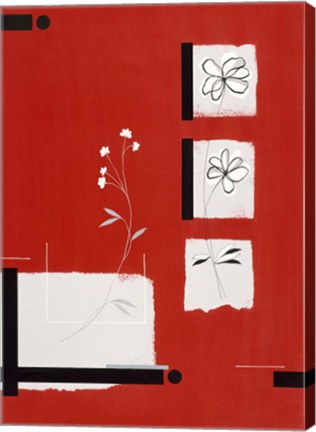 Framed Red Abstract 1 Print