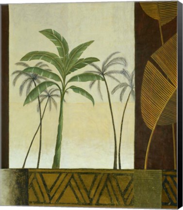 Framed Green Palms II Print