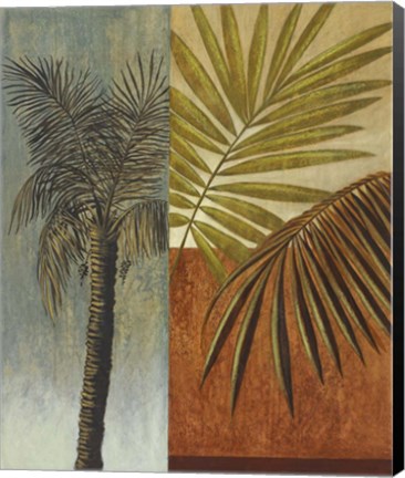 Framed Palm Leaves I Print