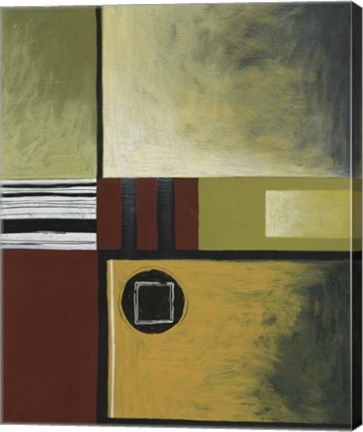 Framed Browns and Greens II Print