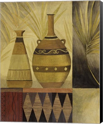 Framed African Vases II Print