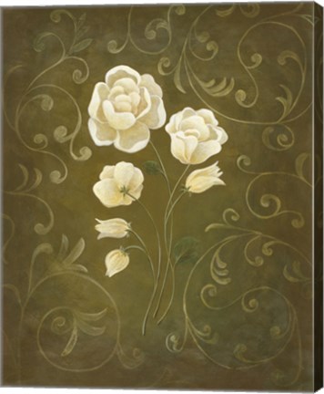 Framed White Flower and Buds I Print