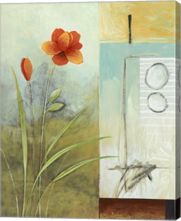 Framed Asian Floral Abstract I Print