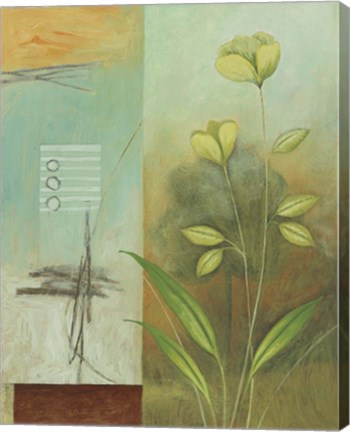 Framed Asian Floral Abstract II Print
