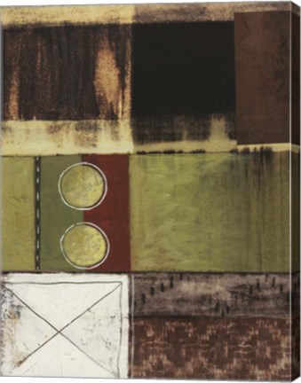 Framed Circle and Squares II Print