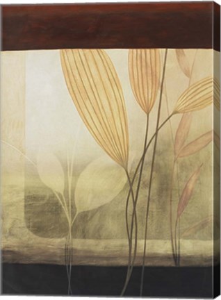 Framed Leaf Collage I Print