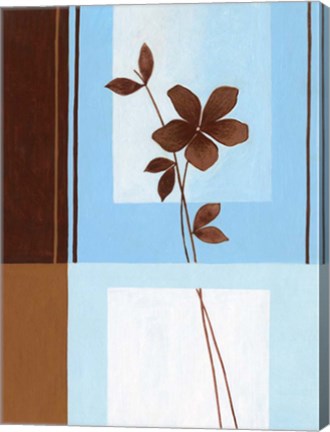 Framed Brown Flower I Print