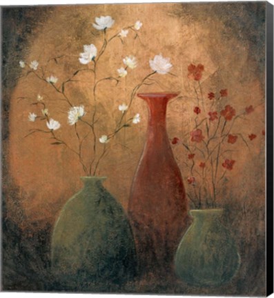Framed Red and White Print