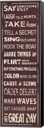 Framed Transit To Do List (Red) Print