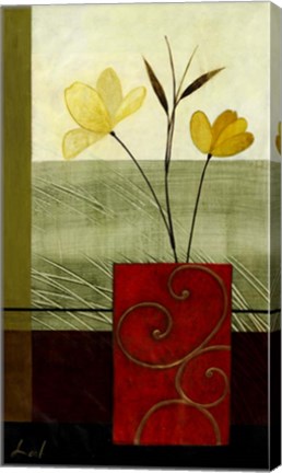 Framed Yellow Blooms I Print