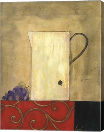 Framed Jug and Fruit II Print
