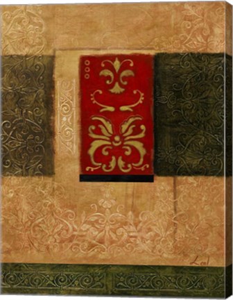 Framed Gold and Sage II Print