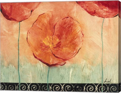 Framed Poppy Field II Print
