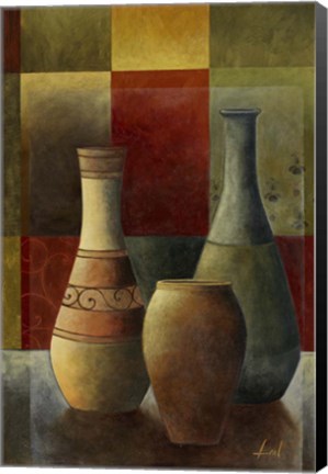 Framed Earthenware Pots II Print