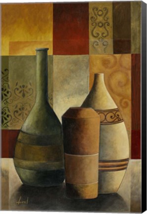 Framed Earthenware Pots I Print