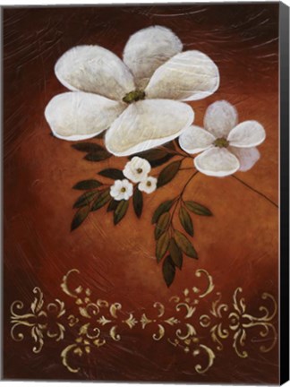 Framed White on Red II Print