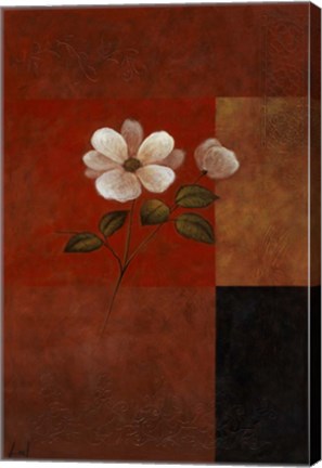 Framed Red Floral I Print