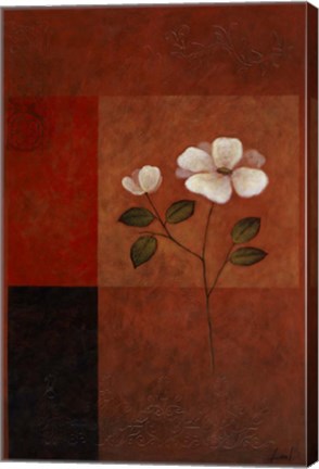 Framed Red Floral II Print