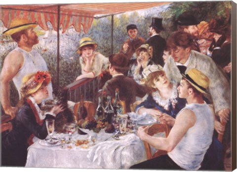 Framed Luncheon Of The Boating Party Print