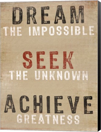 Framed Dream The Impossible Print