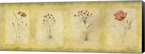 Framed Red Flowers Panel Print