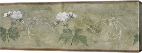Framed Pair of White Flowers Panel Print