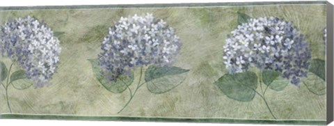Framed Blue Flowers on Grey  Panel Print