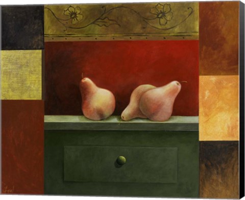 Framed Pear Trio Print