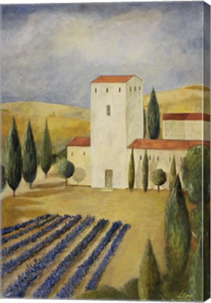 Framed Tuscan Villa I Print