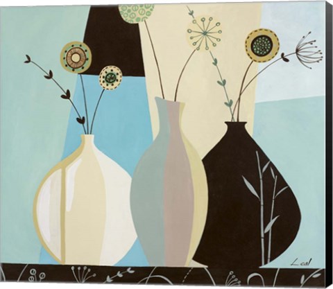 Framed Vase Trio II Print