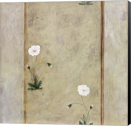 Framed Pair of White Flowers Print